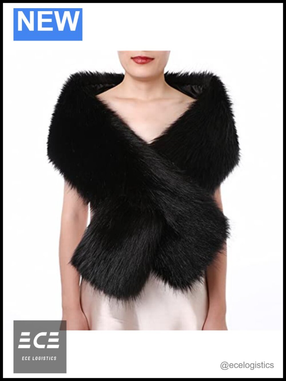 Women's Faux Fur Scarf Wrap Shawl Collar Shrug Winter Warm